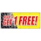 Signmission BUY 3 TIRES GET 1 FREE BANNER SIGN huge sale 25% discount tire B-120 Buy 3 Tires Get 1 Free - alternate 1